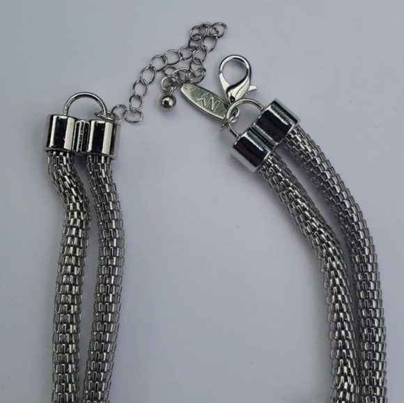 Women's New York & Company Silver 3 Ring Statement Necklace - Picture 5 of 12